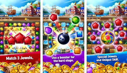 Gameplay screenshot from jewels fantasy crush match 3 puzzle for Android