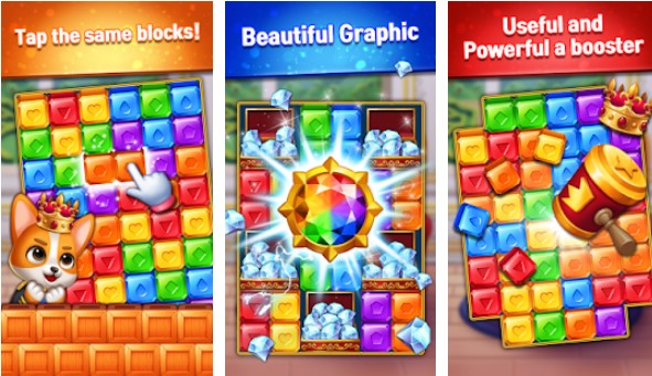 Gameplay screenshot from jewels king castle blast for Android