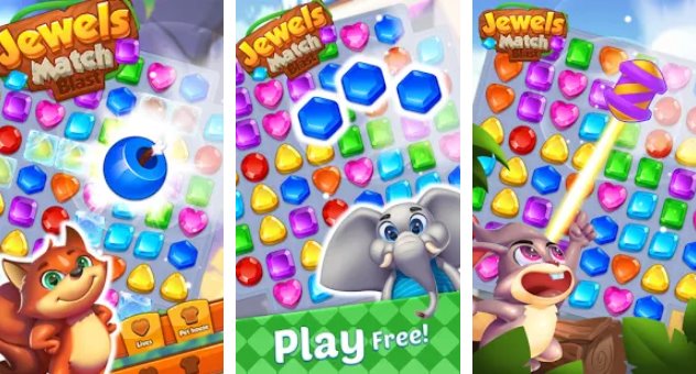 Gameplay screenshot from jewels match blast match 3 puzzle game for Android