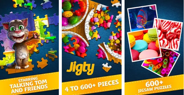 Gameplay screenshot from jigty jigsaw puzzles for Android