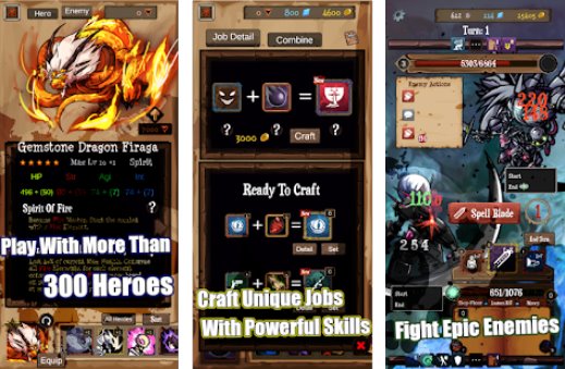 Gameplay screenshot from jobmania eternal dungeon for Android