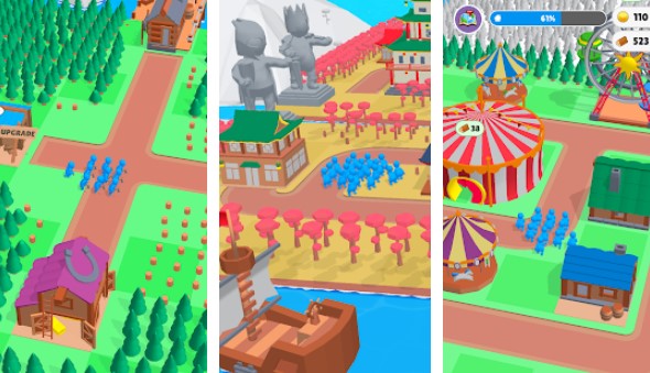 Gameplay screenshot from join lumberjack chop and build for Android