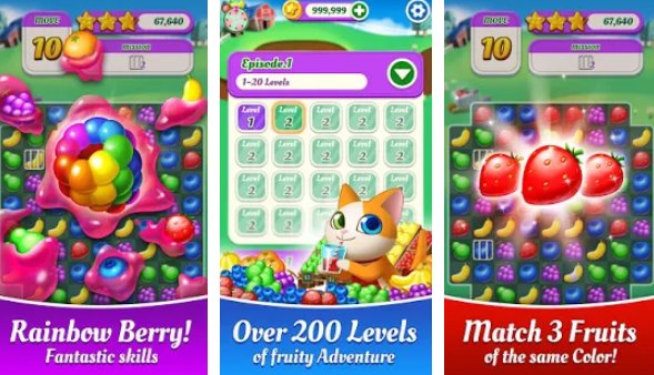 Gameplay screenshot from juice pop mania free tasty match 3 puzzle games for Android