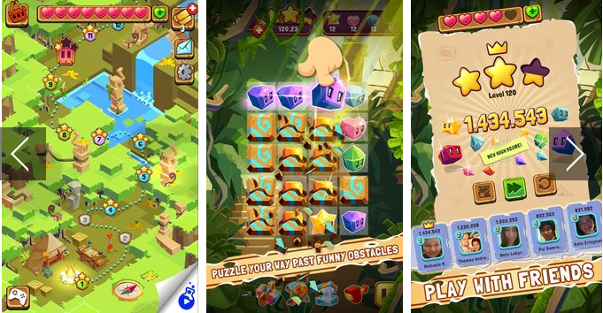 Gameplay screenshot from jungle cubes for Android