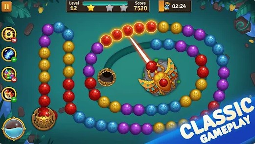 Gameplay screenshot from jungle marble blast for Android