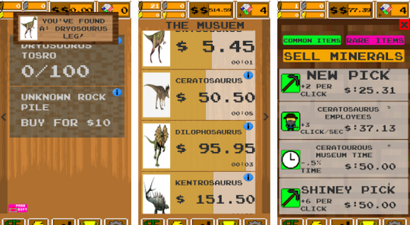 Gameplay screenshot from jurassic click for Android