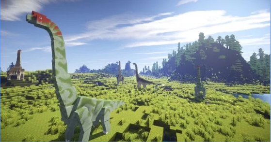 Gameplay screenshot from jurassic craft blocks game for Android