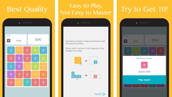 Gameplay screenshot from just get ten get 10 number puzzle offline games for Android