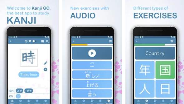 Gameplay screenshot from kanji go learn japanese hiragana and katakana for Android