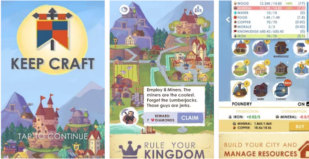 Gameplay screenshot from keep craft  for Android