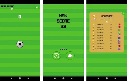Gameplay screenshot from kick soccer for Android