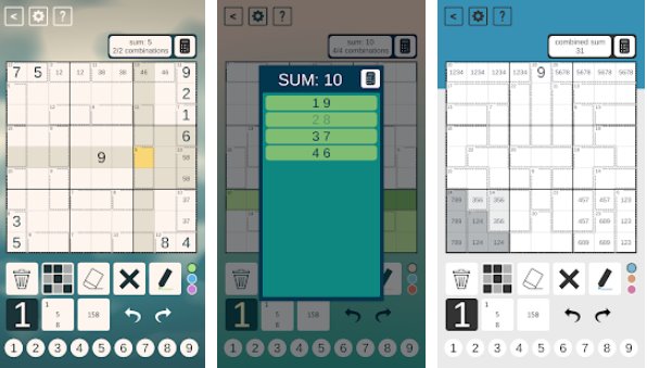 Gameplay screenshot from killer sudoku for Android