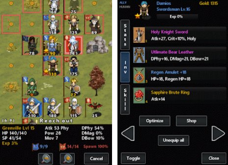 Gameplay screenshot from kingturn rpg plus for Android