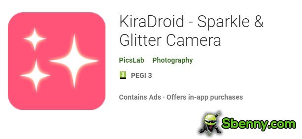 kiradroid sparkle e fotocamera glitter