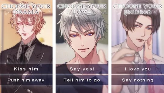 Gameplay screenshot from kiss of darkness romance you choose for Android
