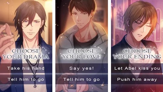 Gameplay screenshot from kiss of the wendigo romance otome game for Android
