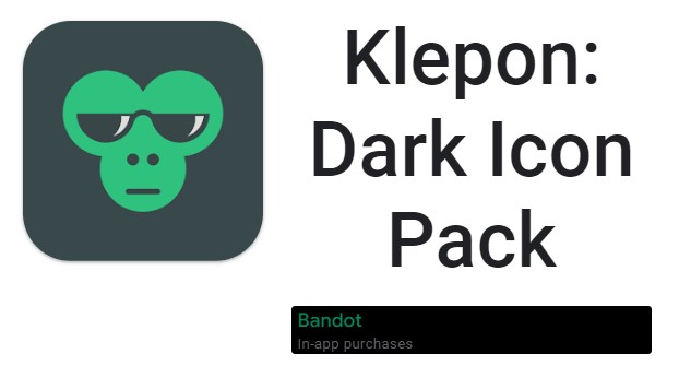 pacote de ícones escuros de klepon