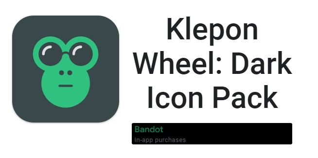 pacote de ícones escuros da roda klepon