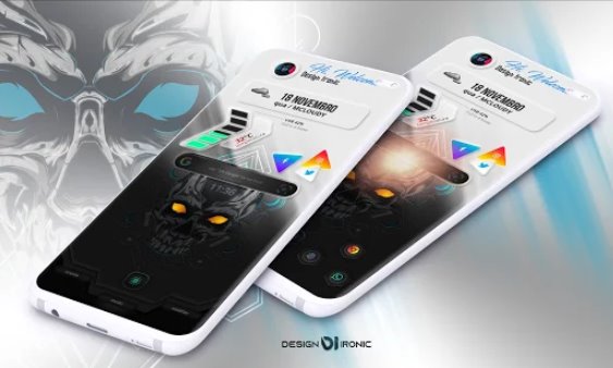 Gameplay screenshot from klwp skullLight for Android