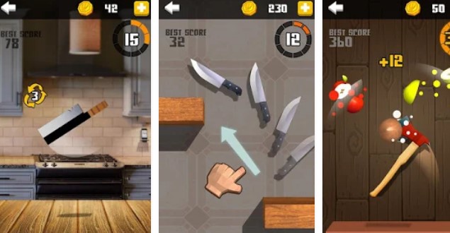 Gameplay screenshot from knife flip for Android