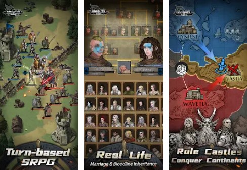 Gameplay screenshot from knights of ages turnbased srpg for Android