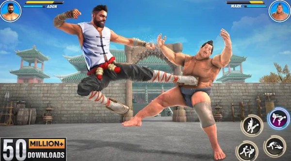 Gameplay screenshot from kung fu fight karate offline games fighting games for Android