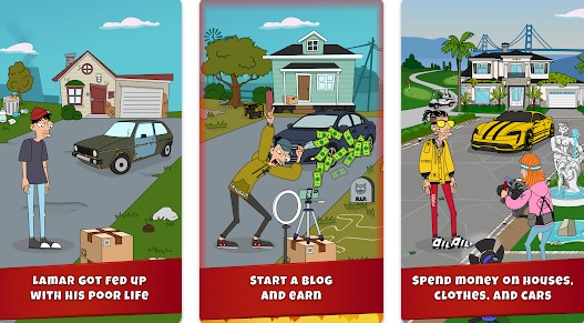 Gameplay screenshot from lamar idle vlogger for Android