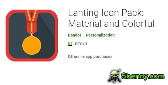 lanting icon pack material e colorido