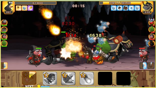 Gameplay screenshot from larva heroes online league for Android