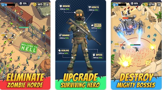Gameplay screenshot from last hero shooter vs horde for Android