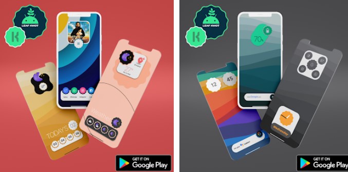 Gameplay screenshot from leaf kwgt for Android