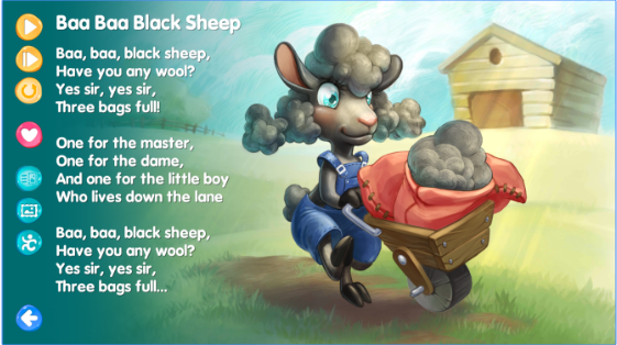 Gameplay screenshot from learn english with rhymes unreleased for Android