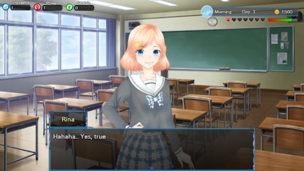 Gameplay screenshot from learn japanese visual novel for Android