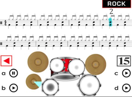 Gameplay screenshot from learn to play drums pro for Android