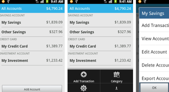 Gameplay screenshot from ledger expense Tracker for Android