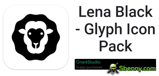 lena black glyph icon pack
