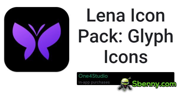 icone del glifo del pacchetto di icone lena