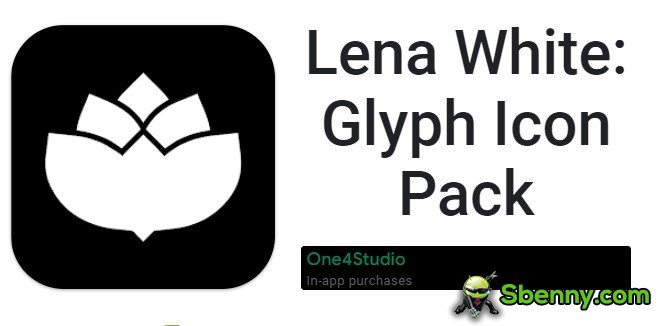 lena white glyph icon pack