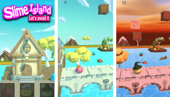 Gameplay screenshot from let s avoid it with slime for Android