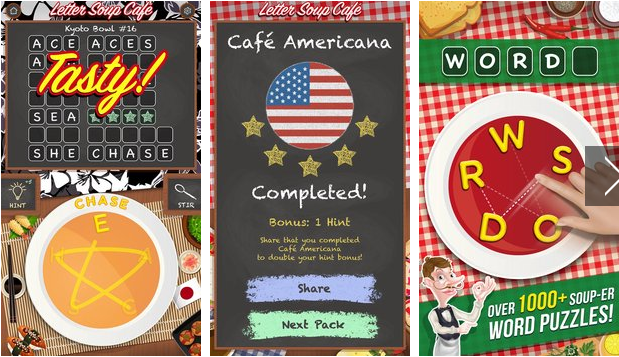 Gameplay screenshot from letter soup cafe for Android