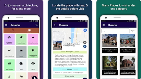 Gameplay screenshot from lincolnshire travel and explore offline city guide for Android