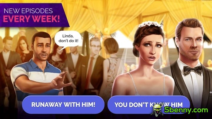 Gameplay screenshot from linda brown interactive story for Android