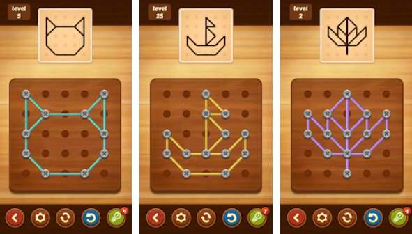 Gameplay screenshot from line puzzle string art for Android