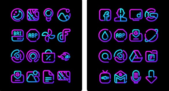 paquete de iconos de galaxia linebula APK Android
