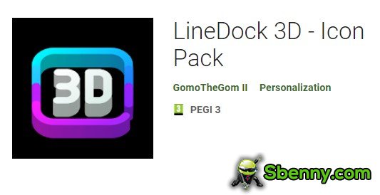 pacchetto di icone 3d linedock