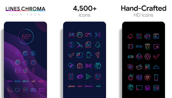 lines chroma icon pack MOD APK Android