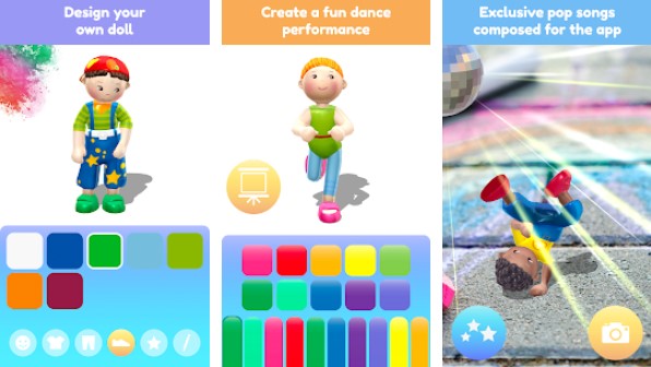 Gameplay screenshot from little friends dance studio for Android