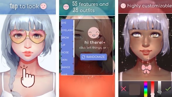 Gameplay screenshot from live portrait maker girls for Android