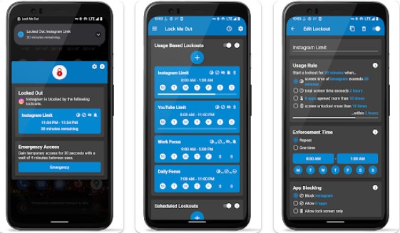 Gameplay screenshot from lock me out app site blocker for Android