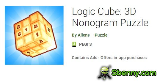 puzzle nonograma 3d do cubo lógico